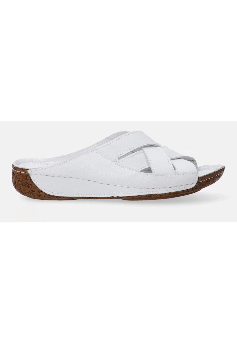 VENEZIA Papuci wedge cu aspect impletit