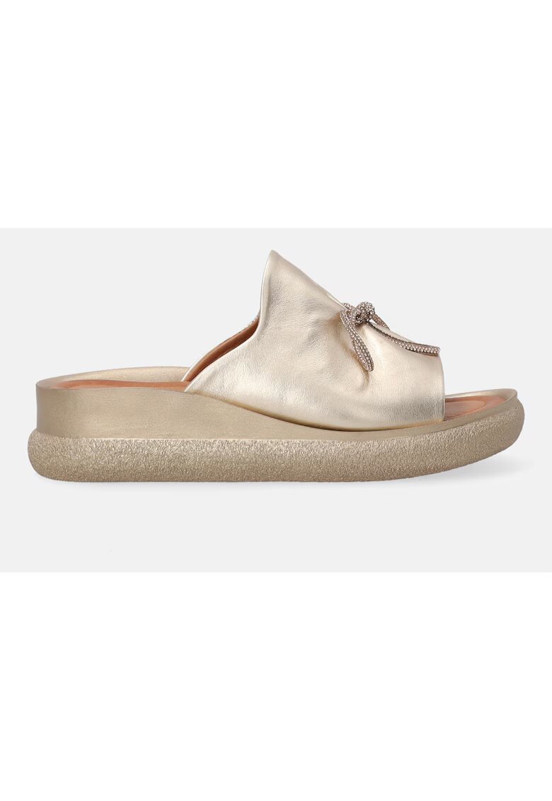 VENEZIA Papuci wedge din piele naturala