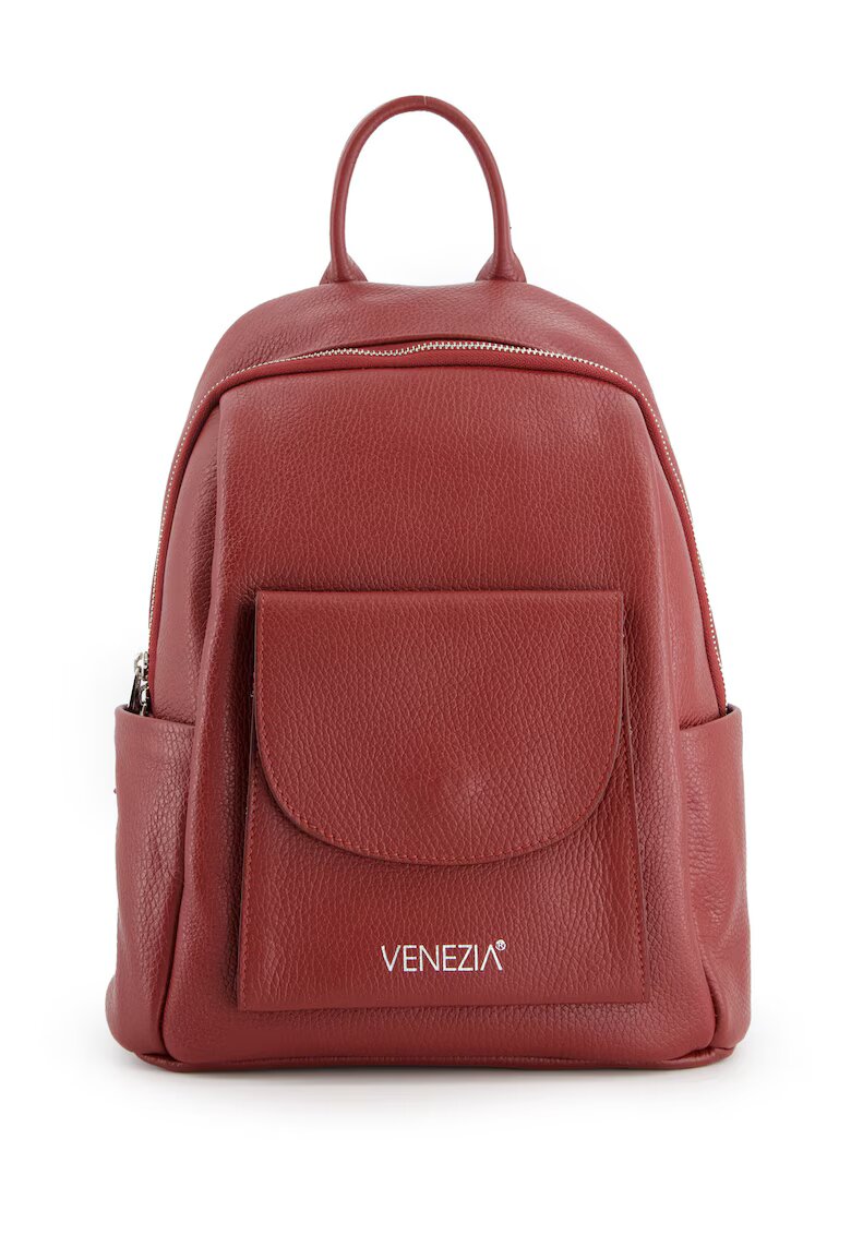 VENEZIA Rucsac din piele naturala cu un buzunar exterior cu clapeta
