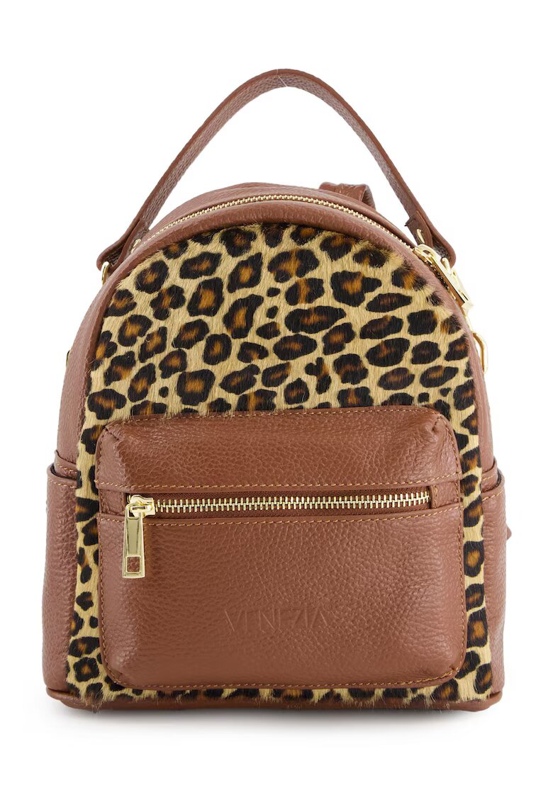 VENEZIA Rucsac fashion dama - piele naturala - 24x22x11cm - Maro