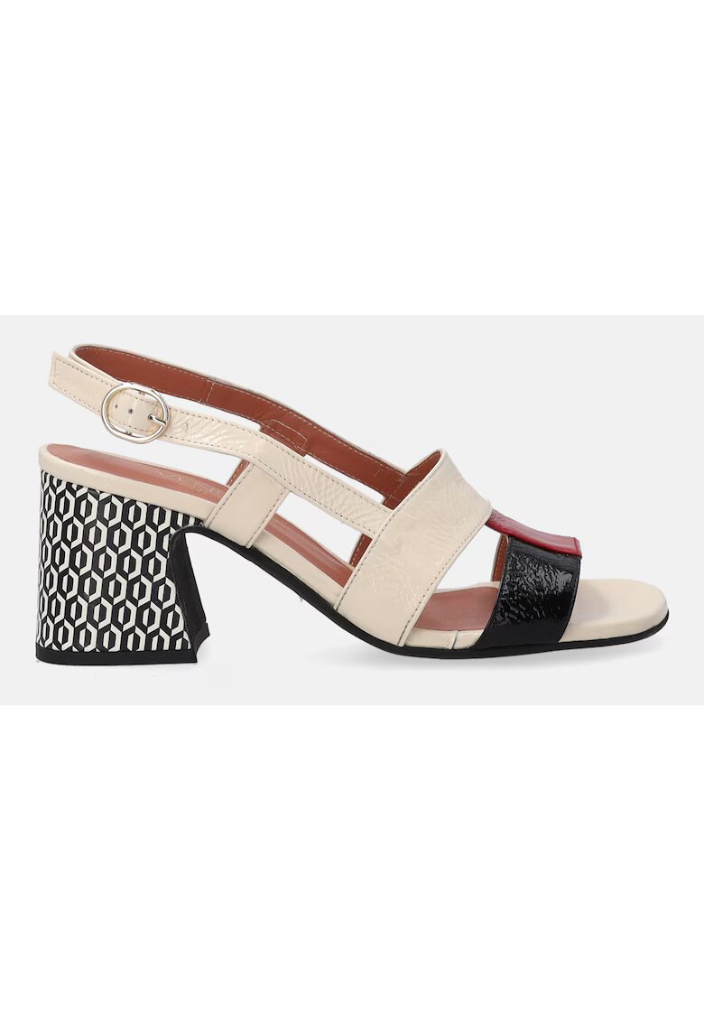 VENEZIA Sandale de dama din piele lacuita cu toc decorativ