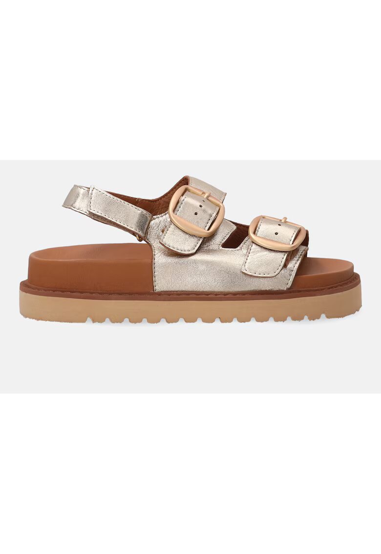 VENEZIA Sandale de piele cu doua barete si catarame