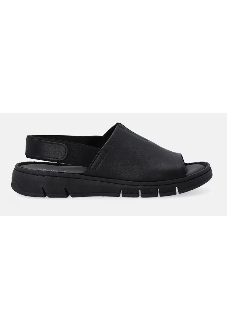 VENEZIA Sandale din piele cu design modern - Negru