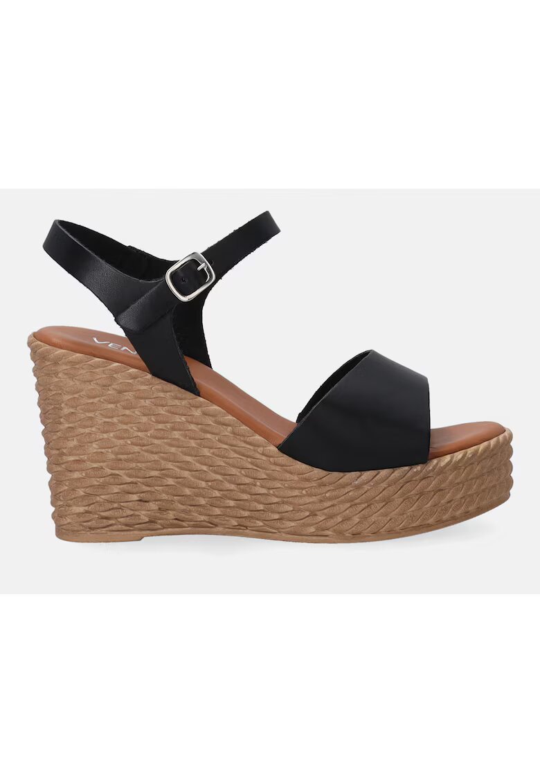 VENEZIA Sandale din piele cu platforma wedge