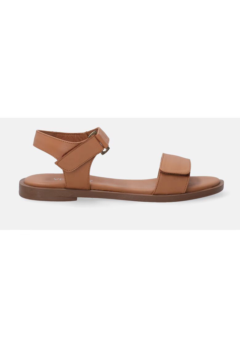 VENEZIA Sandale din piele cu talpa joasa si velcro