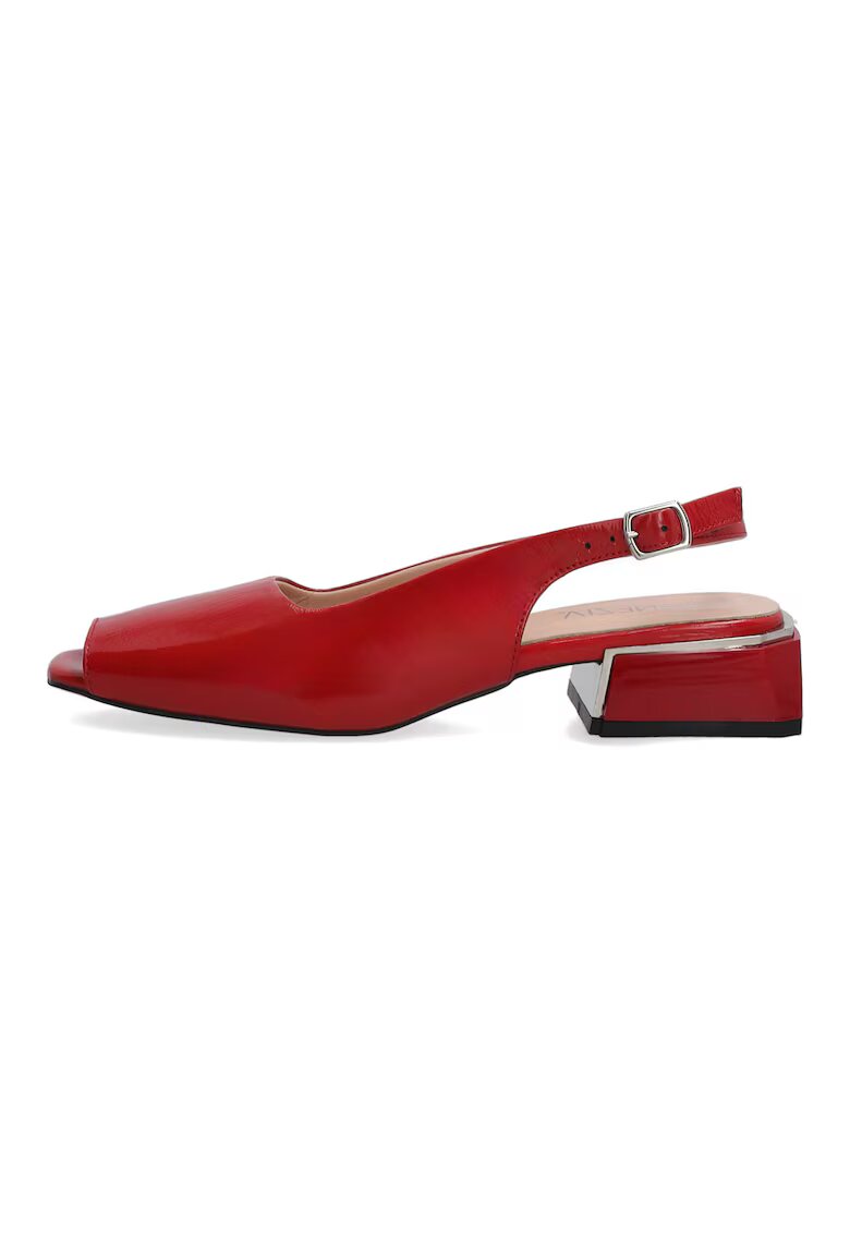 VENEZIA Sandale din piele lacuita cu bareta slingback