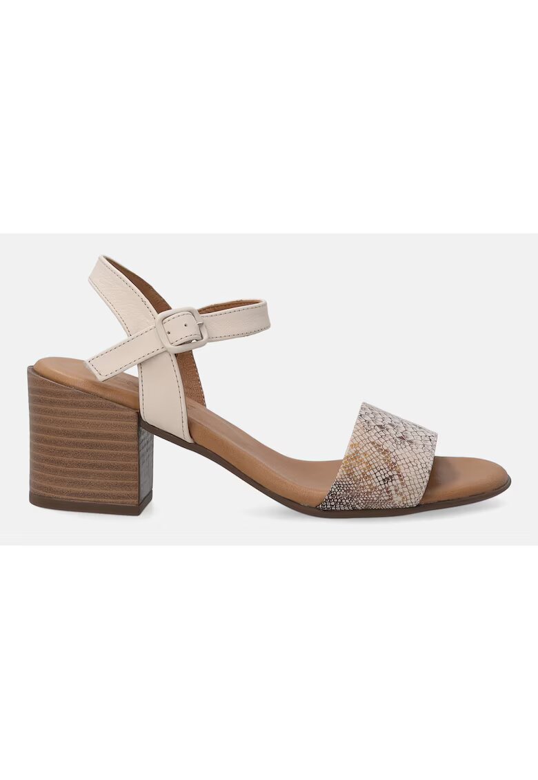 VENEZIA Sandale din piele nabuc cu model piele de reptila