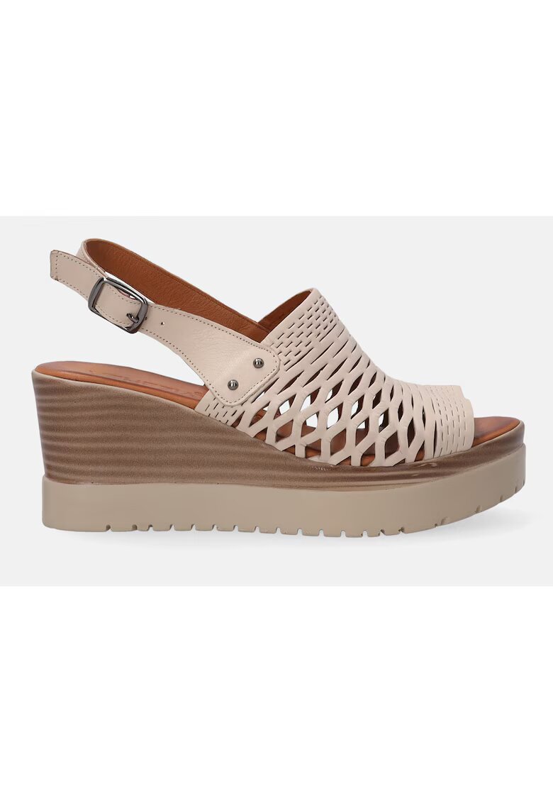 VENEZIA Sandale perforate cu talpa wedge