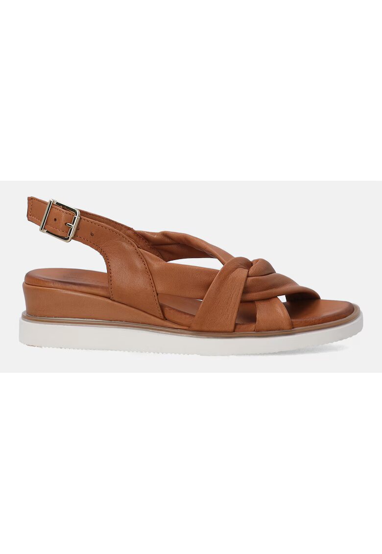 VENEZIA Sandale wedge cu model impletit
