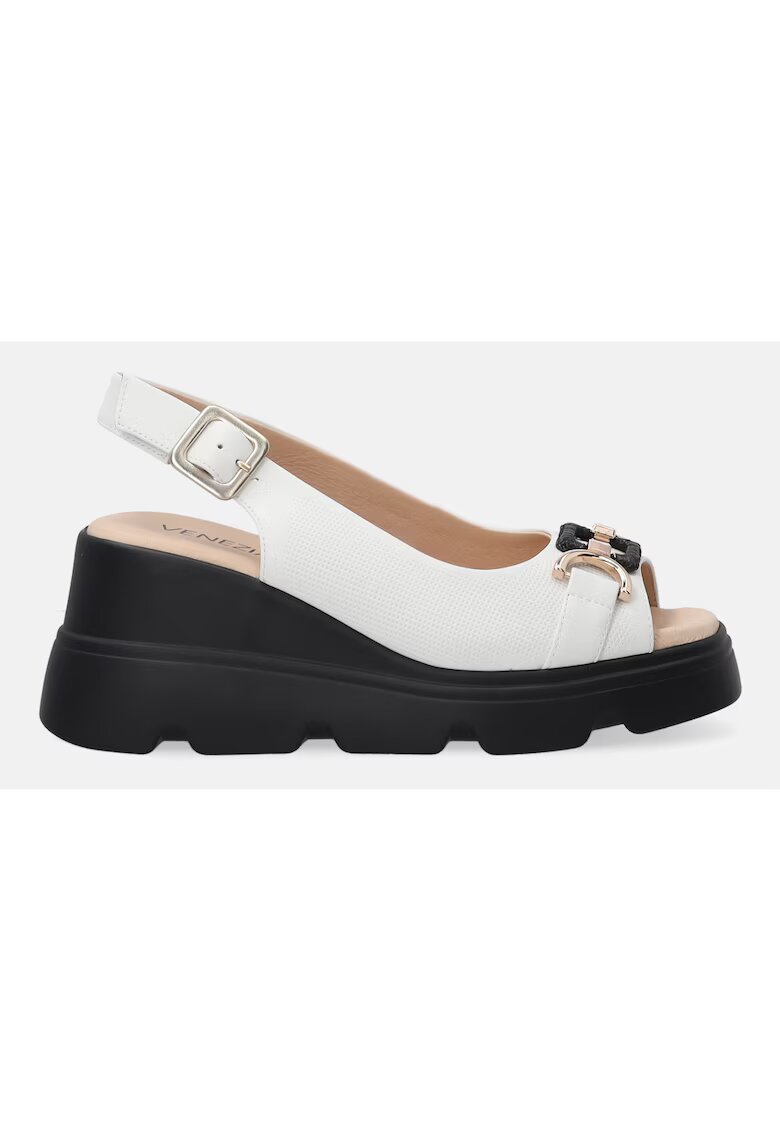 VENEZIA Sandale wedge din piele -