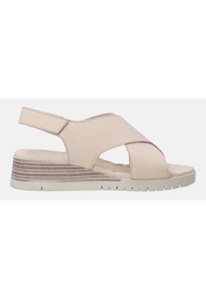 VENEZIA Sandaledin piele cu platforma si barete incrucisate