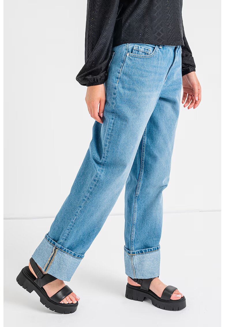 Vero Moda Blugi cu croiala dreapta si 5 buzunare - Albastru deschis