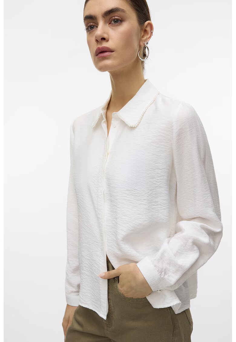 Vero Moda Bluza cu decolteu in V - Alb