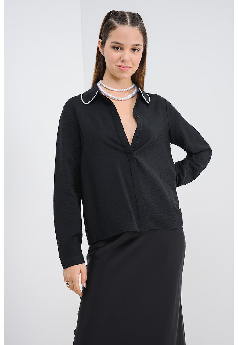 Vero Moda Bluza cu decolteu in V - Negru