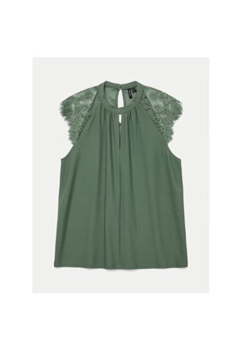 Vero Moda Bluza dama - 304785672 - Poliester recliclat - Verde - Verde