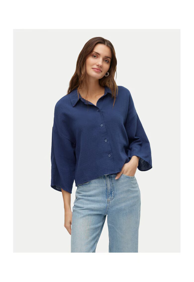 Vero Moda Camasa dama 10279685 - Bumbac/Bumac reciclat - Bleumarin - Bleumarin