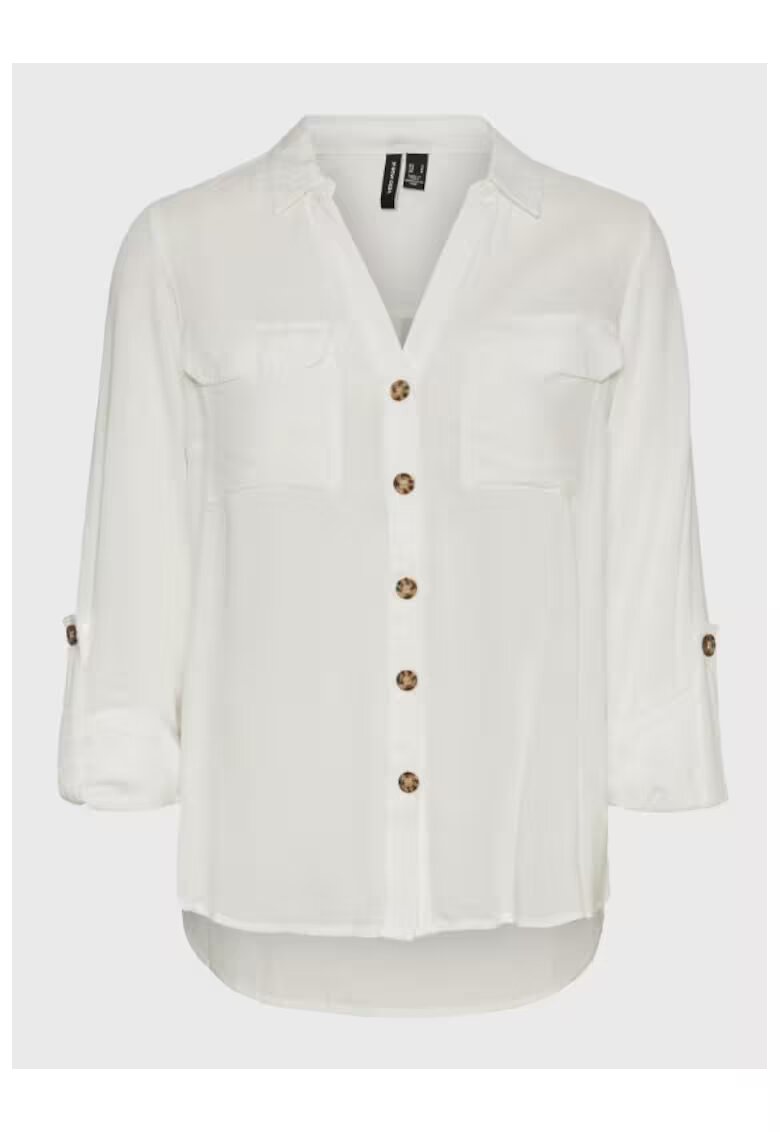 Vero Moda Camasa dama - 301751410 - Viscoza - Alb