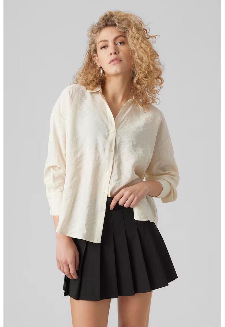 Vero Moda Camasa din amestec de modal Queeny - Bej deschis