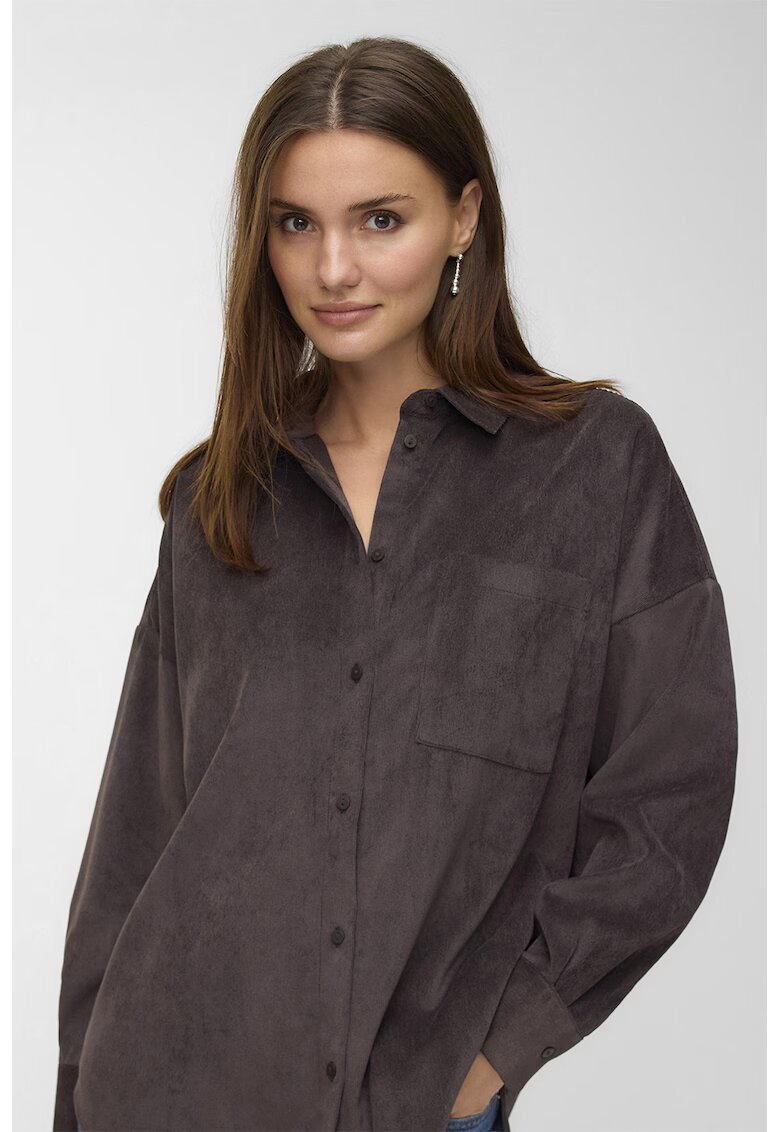 Vero Moda Camasa lejera cu maneci cazute - Maro inchis