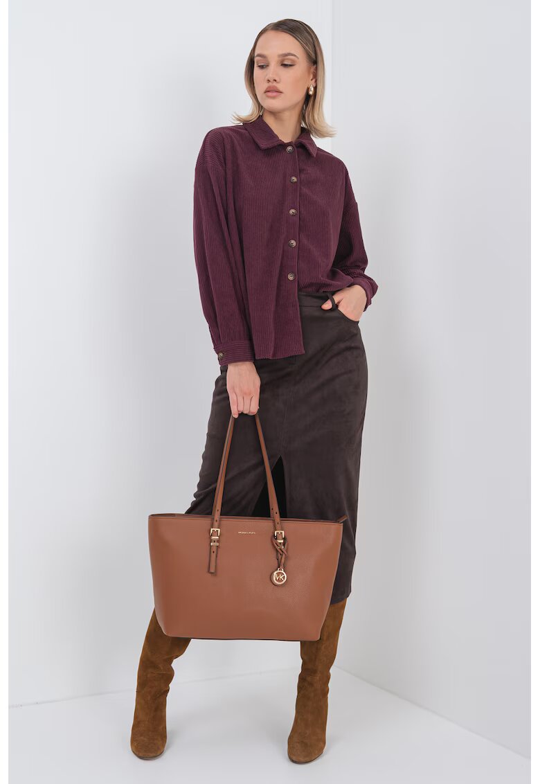 Vero Moda Camasa supradimensionata din reiat Cleo - Violet tyrian