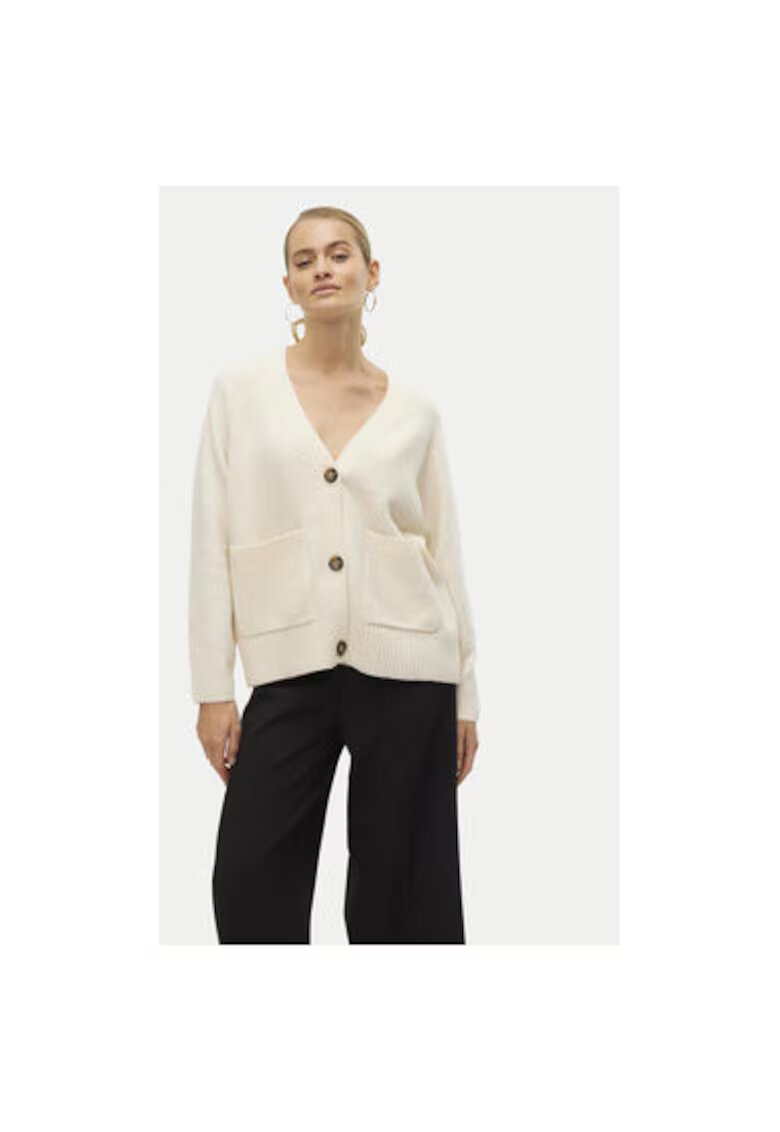Vero Moda Cardigan dama - 304511059 - Poliester reciclat/Poliester - Bej - Bej