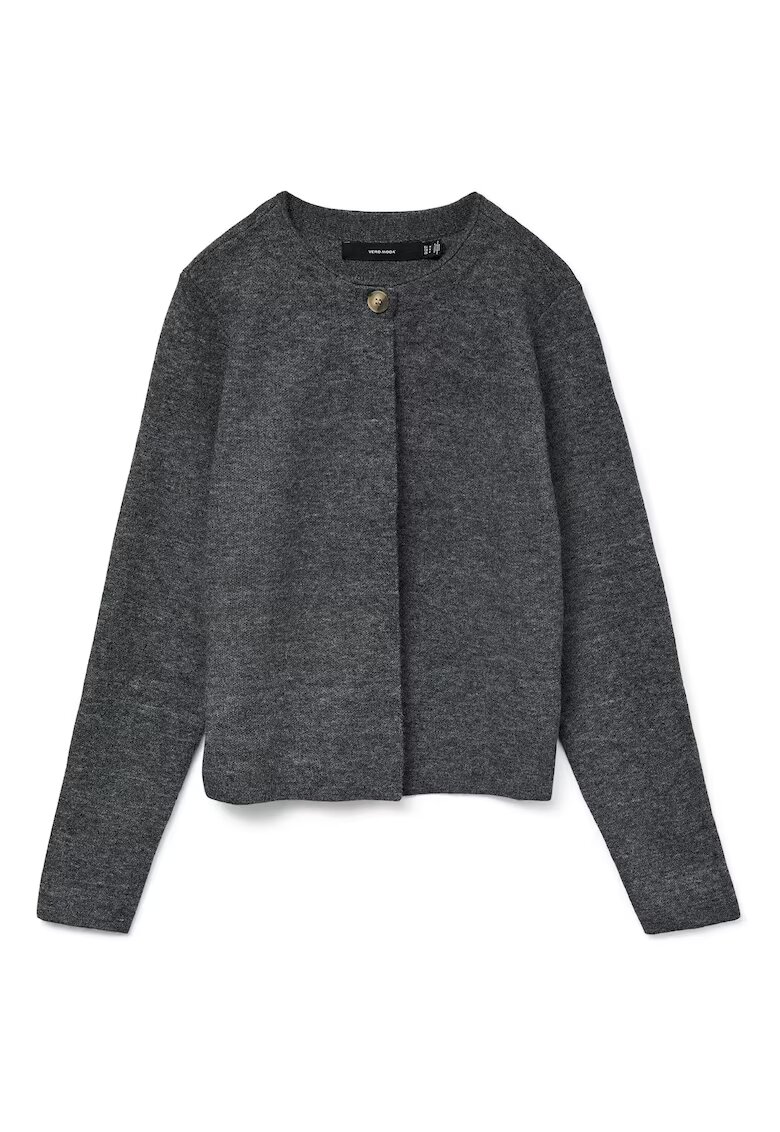 Vero Moda Cardigan de dama - Gri - 47% poliester reciclat - 28% poliester - 25% nailon - Gri