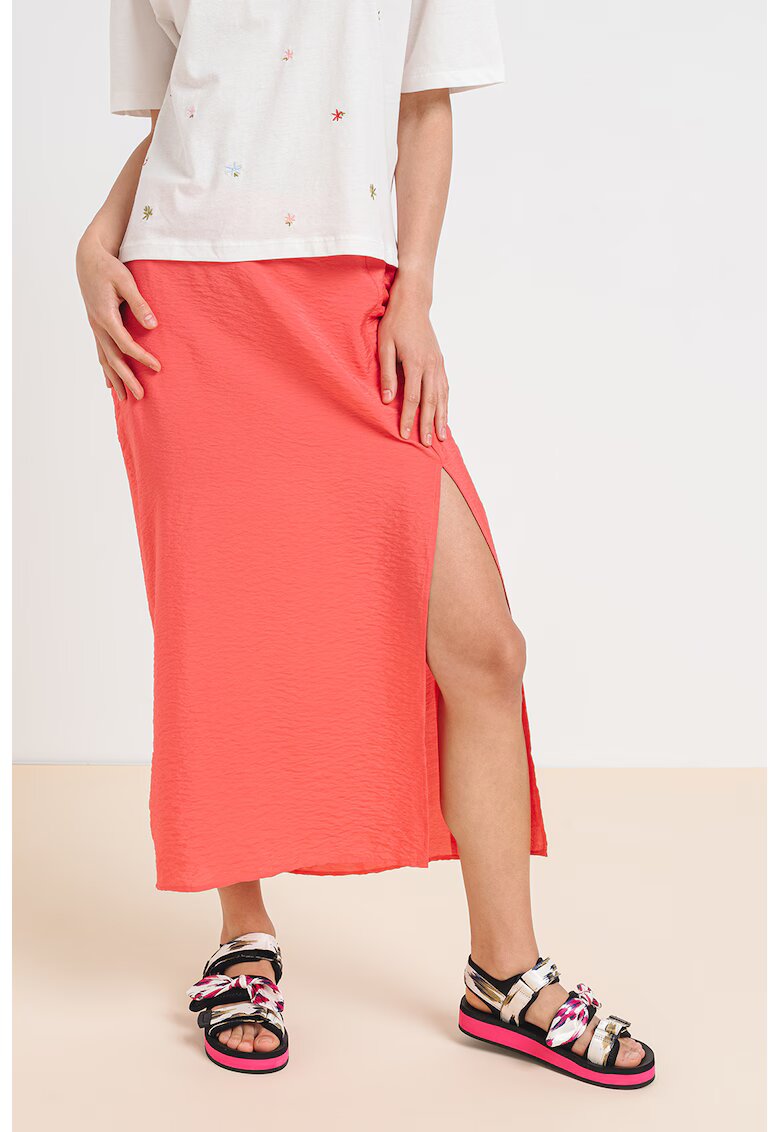 Vero Moda Fusta cu slit lateral Josie - Coral
