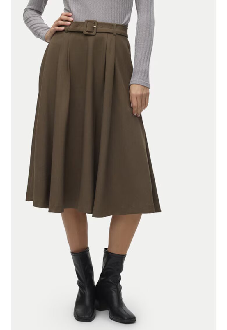 Vero Moda Fusta dama - 304520259 - Poliester reciclat/Poliester - Maro - Maro