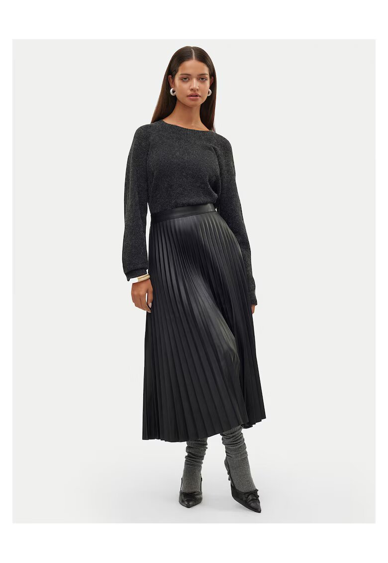 Vero Moda Fusta din imitatie de piele - neagra - pentru femei