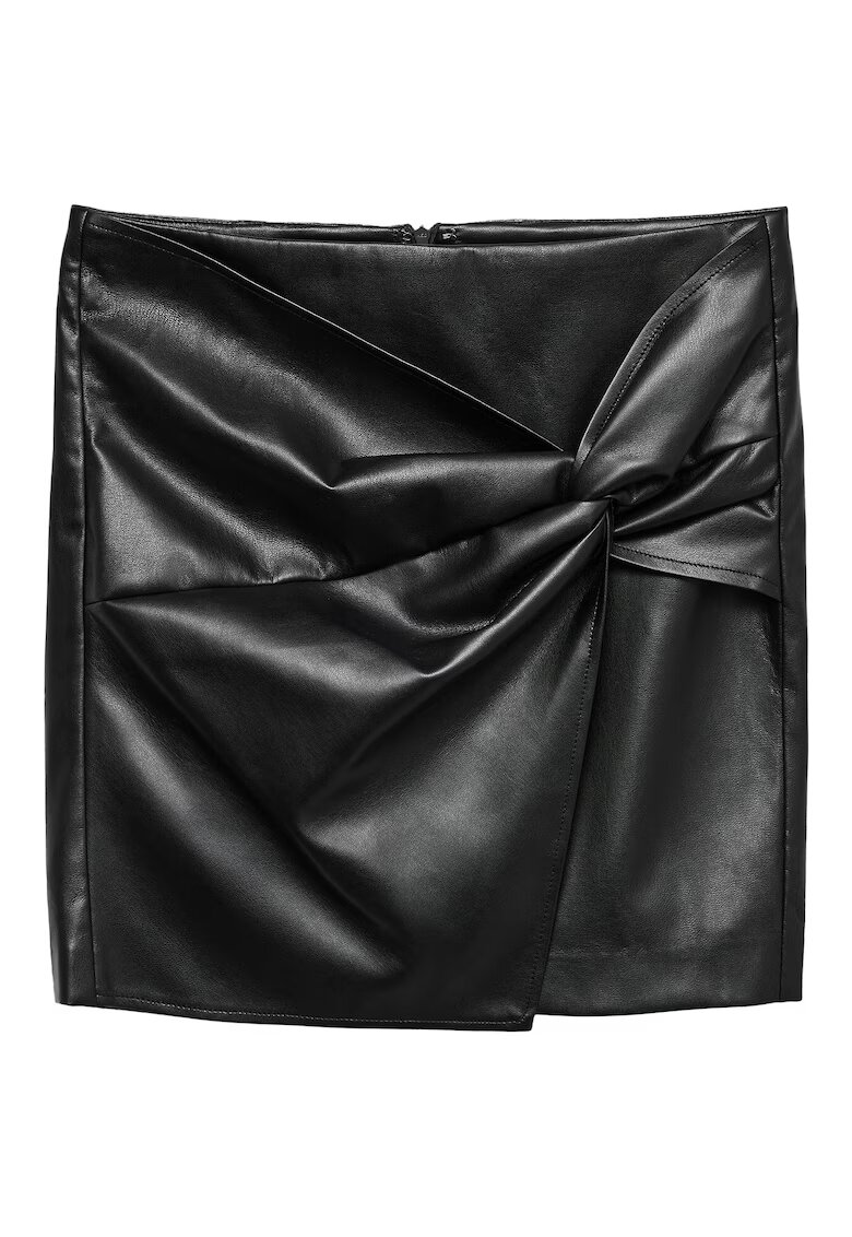 Vero Moda Fusta din imitatie de piele - Negru