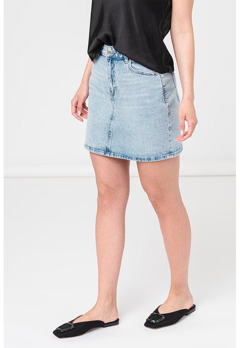 Vero Moda Fusta mini din denim - Albastru deschis