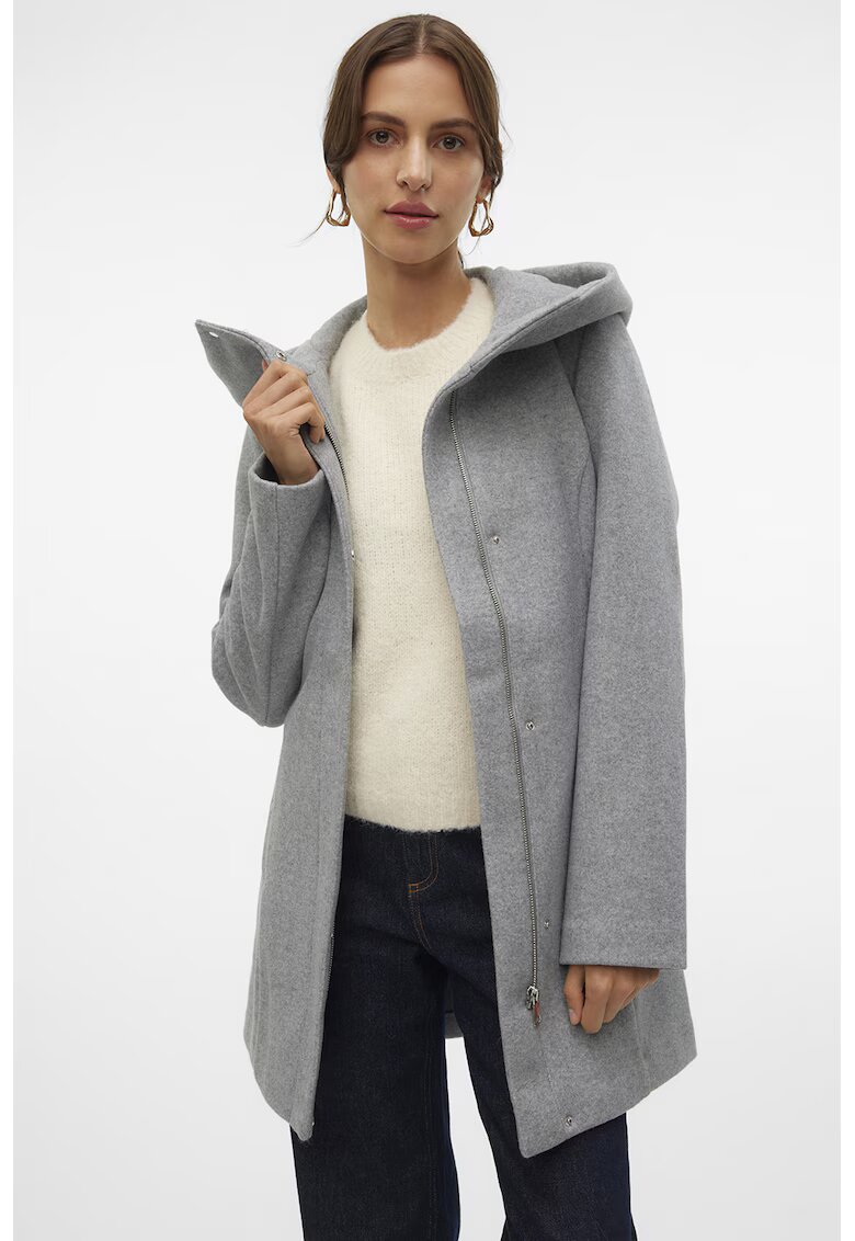 Vero Moda Geaca cu gluga - Gri cenusiu