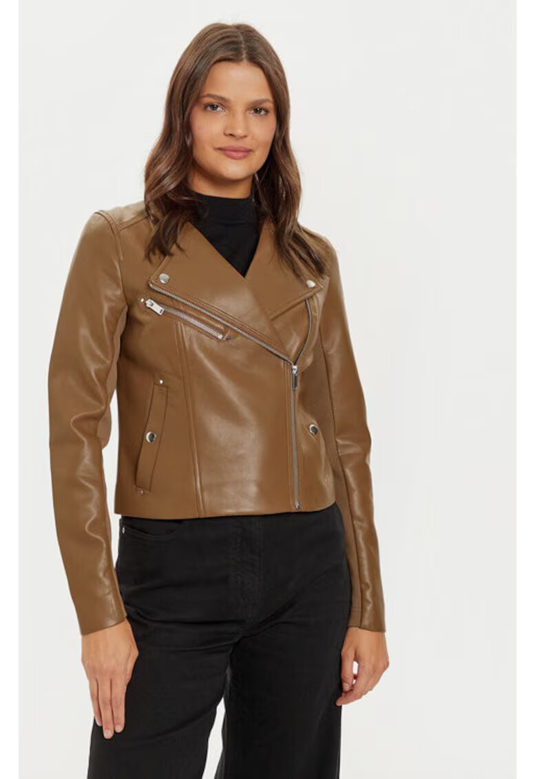 Vero Moda Geaca dama - 304509414 - Piele ecologica - Maro - Maro