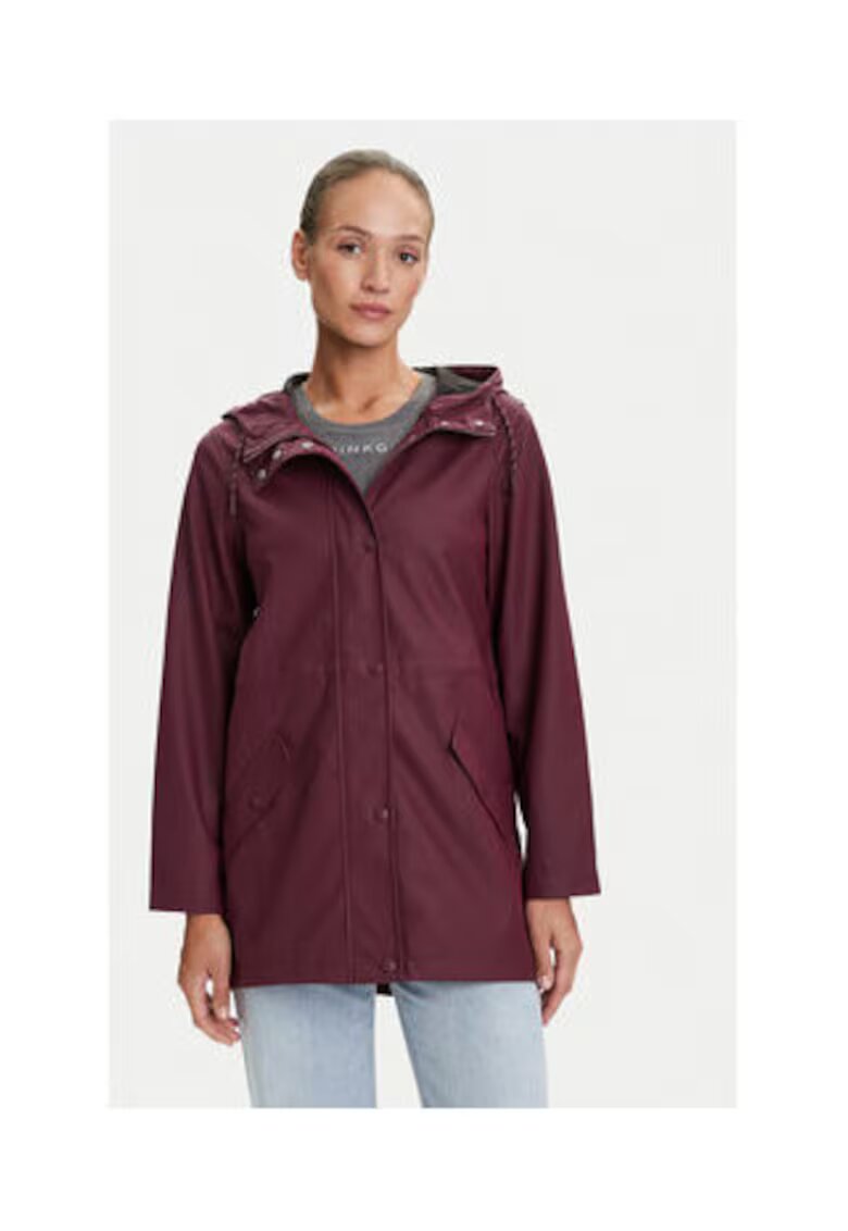 Vero Moda Geaca de ploaie Femei - Bordeaux - poliuretan -