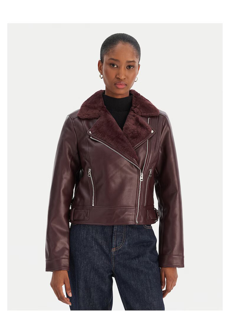 Vero Moda Geaca imitatie piele violet