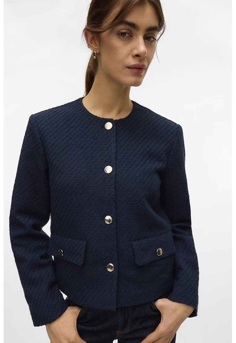 Vero Moda Jacheta cu buzunare cu clapa - Bleumarin
