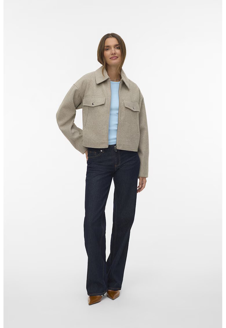 Vero Moda Jacheta uni cu fermoar - Bej