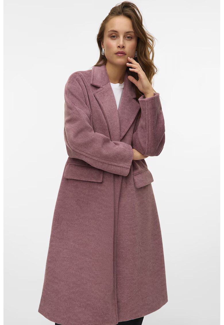 Vero Moda Palton cu doua randuri de nasturi - Roz prafuit