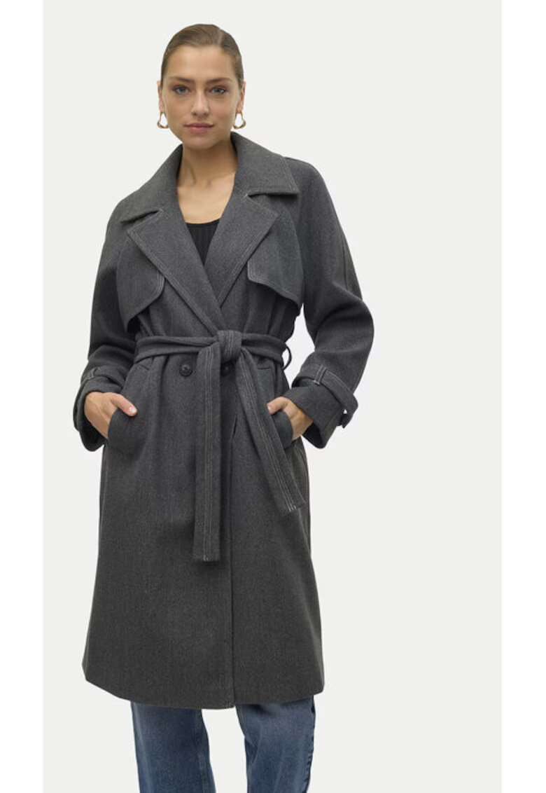 Vero Moda Palton dama - 304520303 - Poliester reciclat/Poliester - Gri - Gri