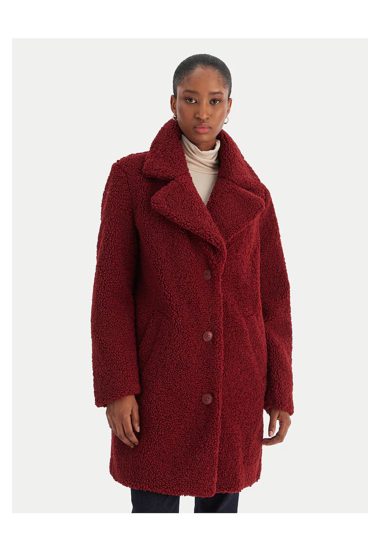 Vero Moda Palton dama bordo - fabricat din materiale de calitate