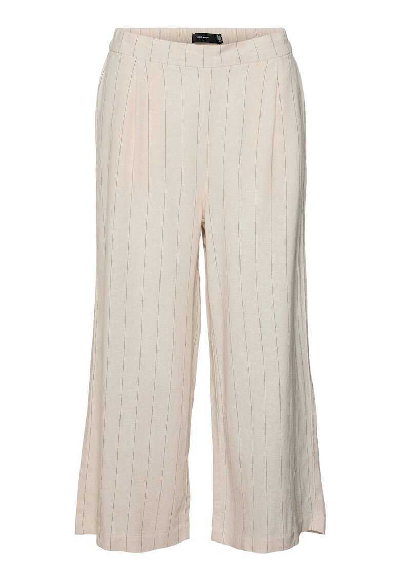 Vero Moda Pantaloni dama - Dungi gri - bej - 70% viscoza - 30% in