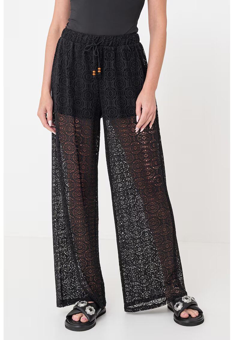 Vero Moda Pantaloni din dantela cu croiala ampla
