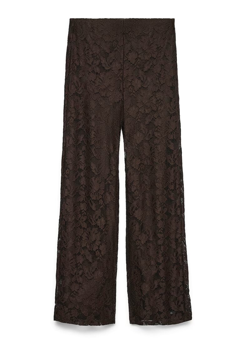 Vero Moda Pantaloni eleganti pentru dama maro - stofa