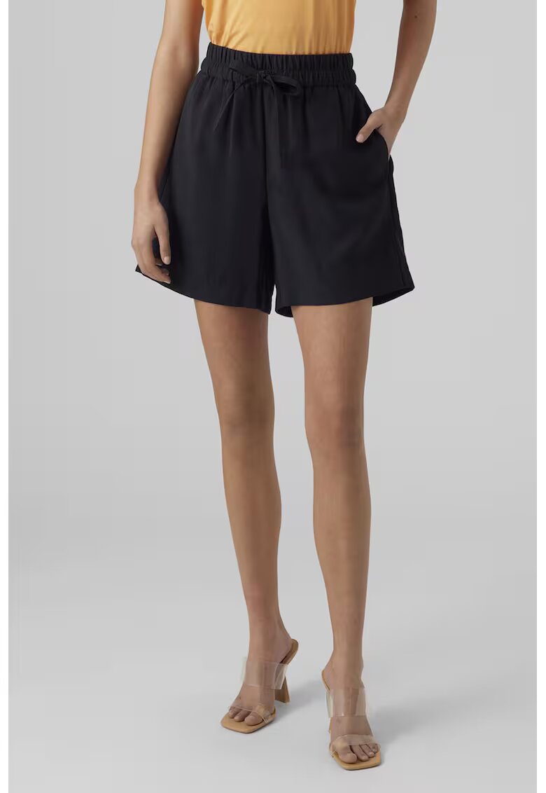 Vero Moda Pantaloni scurti cu talie inalta - Negru