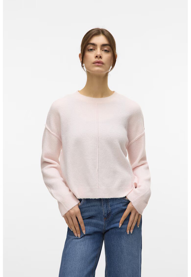 Vero Moda Pulover cu maneci cazute - Roz pal