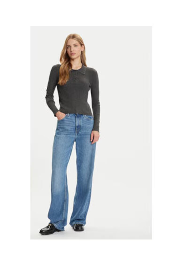 Vero Moda Pulover dama - Gri - 77% viscoza - 23% poliester reciclat -