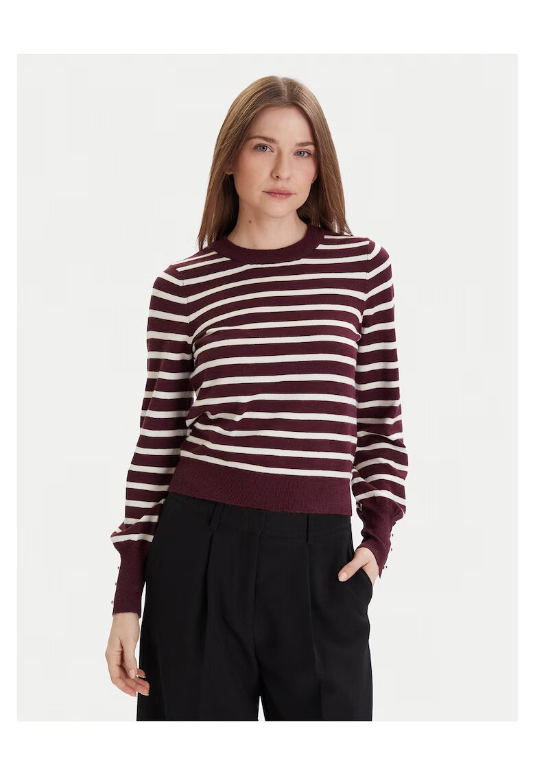 Vero Moda Pulover de dama violet/alb