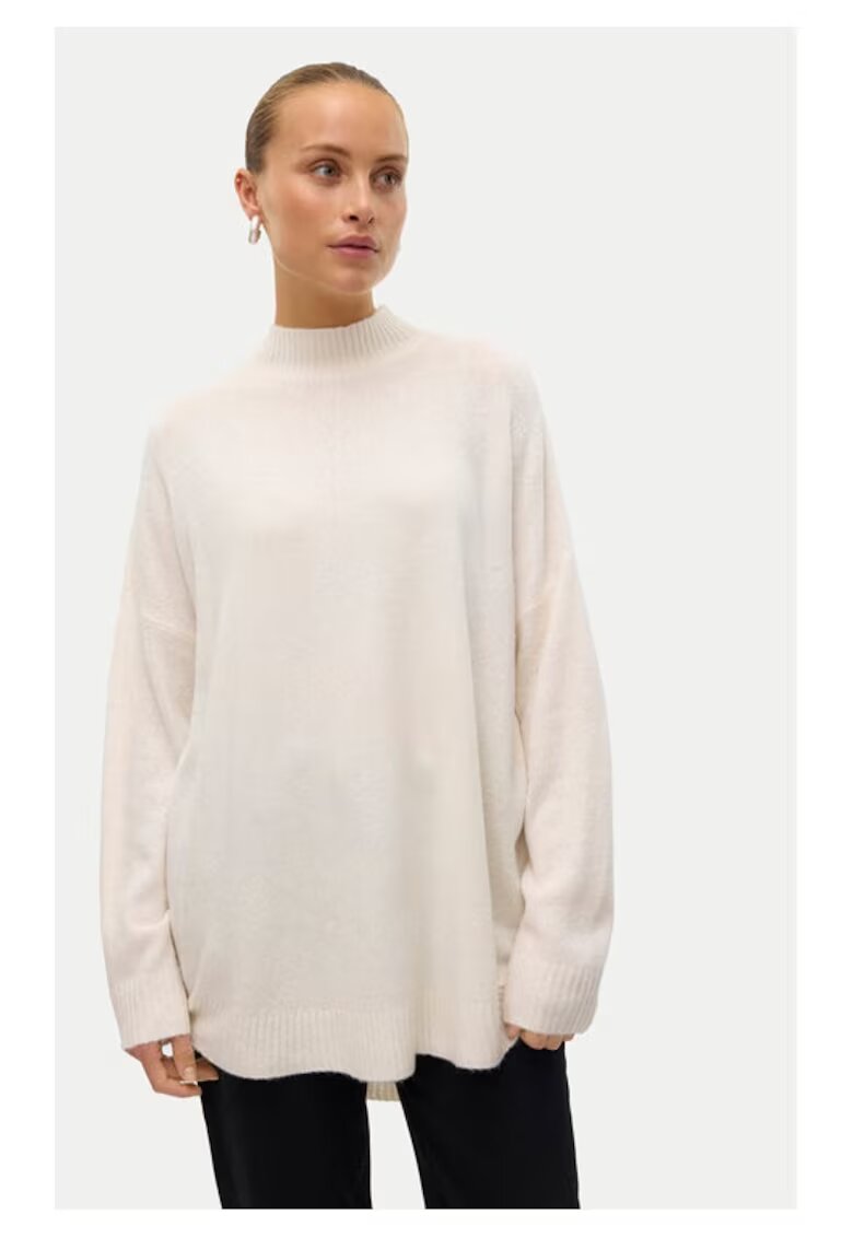 Vero Moda Pulover Plaza 10290784 Bej Loose Fit - Poliester