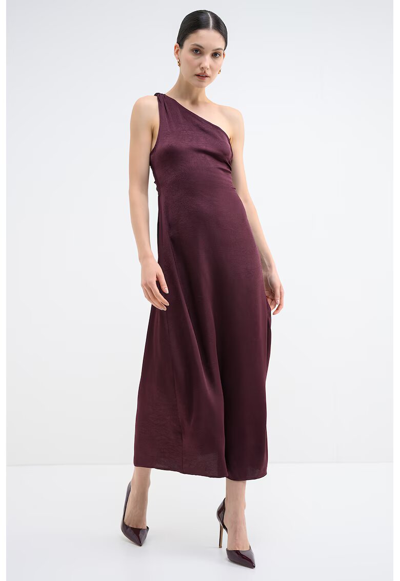 Vero Moda Rochie cu decolteu pe un umar Mollie - Violet tyrian