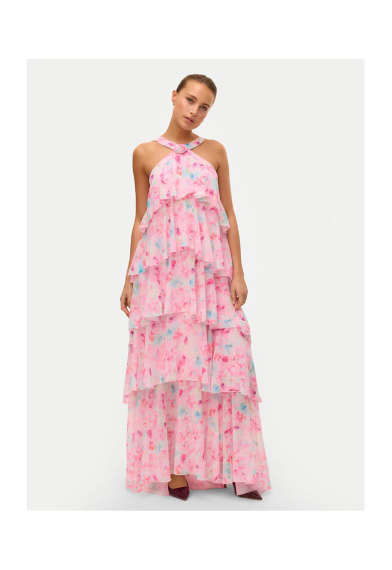Vero Moda Rochie de seara dama 10295237 - Sintetic - Roz - Roz
